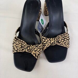 Universal Thread Aaliyah Woven Bow Mule Heels Size 10 – Brand New With Tags ✨